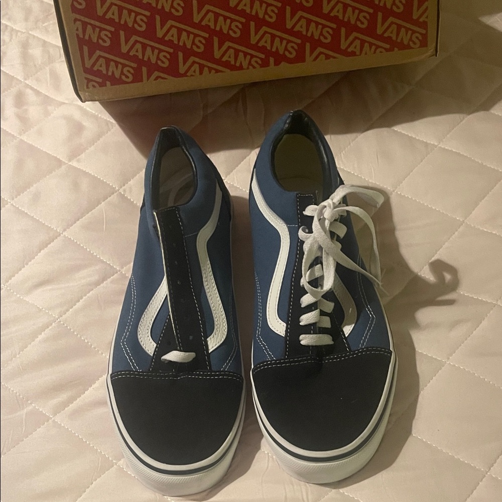 Vans Classic Blue and Black Sneakers